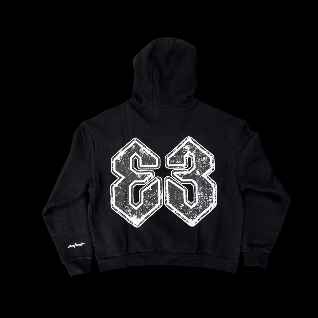 Ɛ3 OUTSID3R HOODIE V1 - BLACK