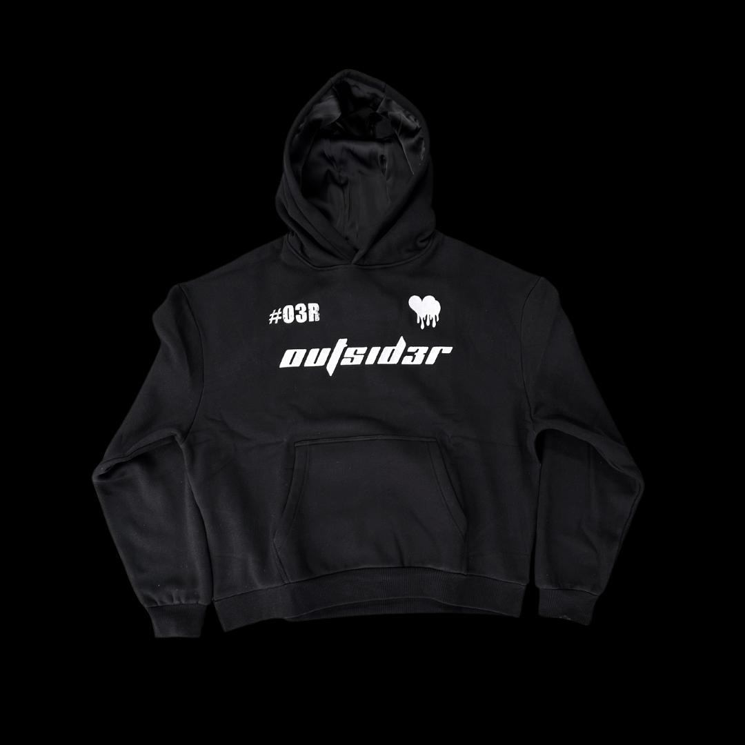 Ɛ3 OUTSID3R HOODIE V1 - BLACK